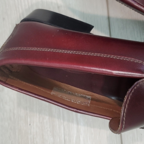 TOD'S MENS "Like New" Leather Burgundy Loafer Oxford Slip on shoes sz UK6.5US7.5 - Picture 12 of 14